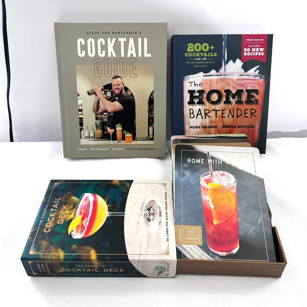 Lot‎ o 3 Bartender Cocktail Recipe Books Cocktail Deck  Mixing Modern Drinks